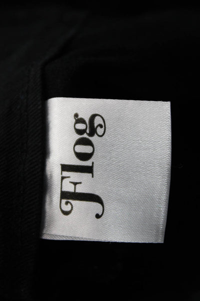 Flog Womens Cargo Pants Black Pull On 98% Cotton 2% Lycra Size 29