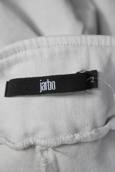 Jarbo Womens Cropped Beige Pants Pull On Cotton Blend Size 2