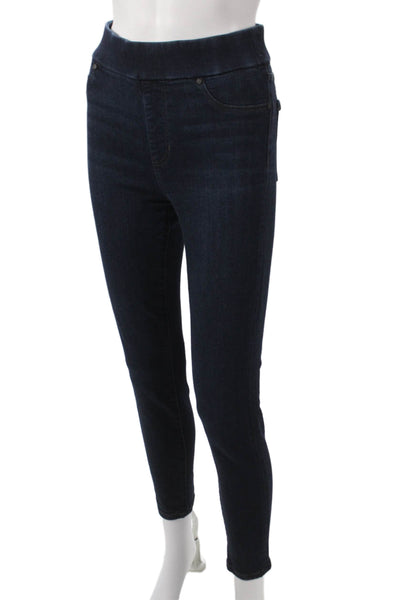Liverpool Los Angeles Women High Rise Blue Cotton Pull On Jeggings Size 8