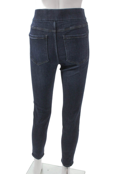 Liverpool Los Angeles Women High Rise Blue Cotton Pull On Jeggings Size 8