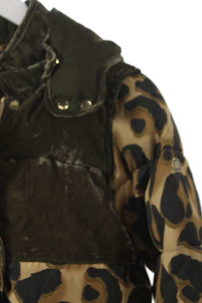 Scotch & Soda Girls Animal Print Hooded Zip Up Jacket Beige Size 14