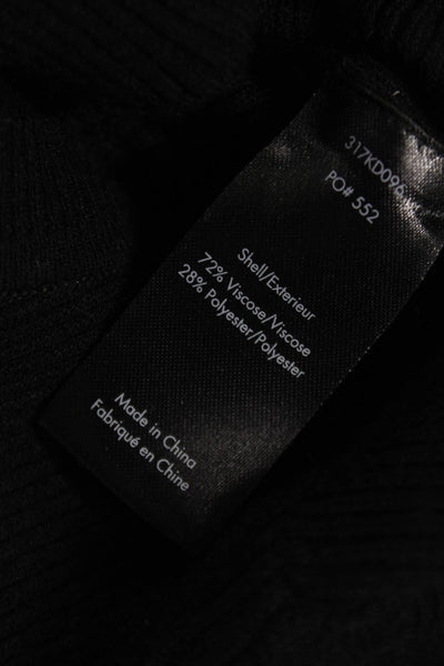 Elizabeth & James Womens Bodycon Dress Black Long Sleeve Crew Neck Size XS