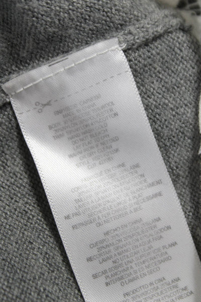 Joie Women Pullover Sweater Gray Viscose Crew Neck Long Sleeve Size L
