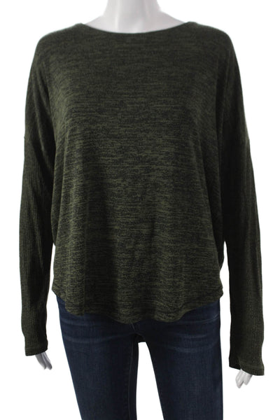 Rag & Bone Jean Womens Green Boat Neck Long Sleeve Basic Blouse Size L