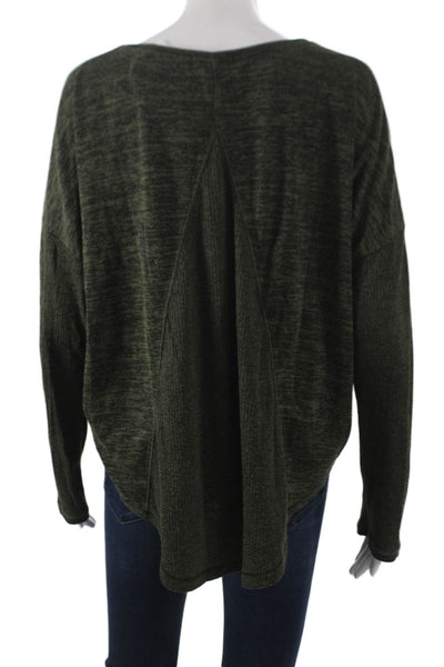 Rag & Bone Jean Womens Green Boat Neck Long Sleeve Basic Blouse Size L