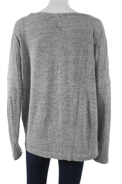 Rag & Bone Womens Basic V-Neck Long Sleeve T-Shirt Gray Size L
