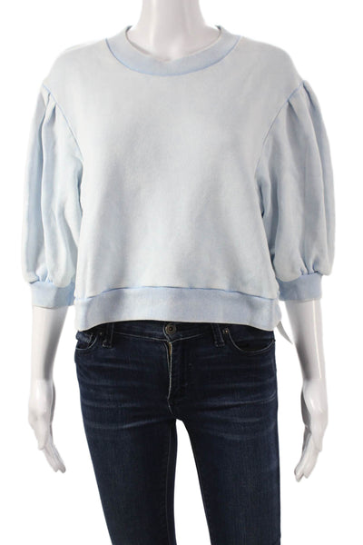 Something Navy Womens Pullover Crew Neck Blue 3/4 Sleeve Size S