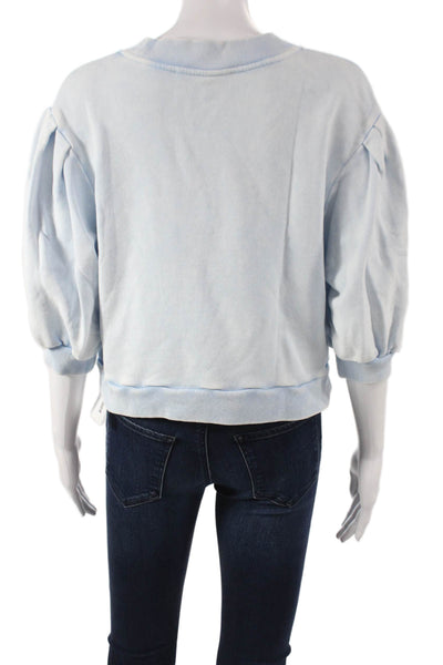 Something Navy Womens Pullover Crew Neck Blue 3/4 Sleeve Size S