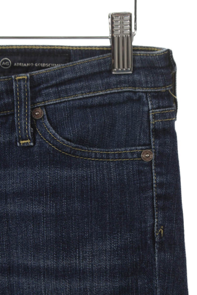 AG Adriano Goldschmied Womens Blue Straight Jeans Cotton Size 25