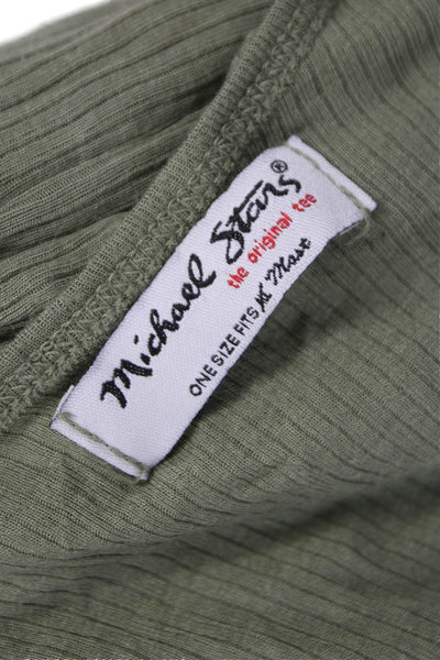 Michael Stars Women Green Basic Sleeveless Scoop Neck Tank Size One Size