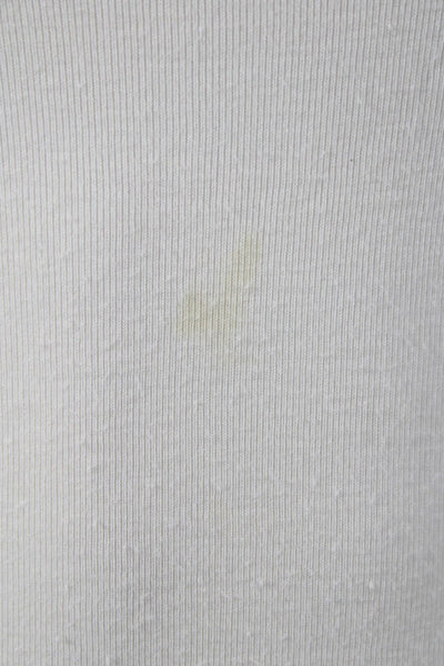 Splendid Womens Basic Scoop Neck Sleeveless Tank Ivory Cotton Modal Size M