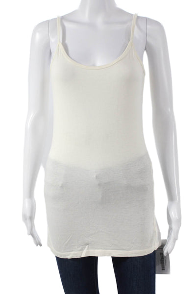 Velvet Women Ivory Cotton Camisole Scoop Neck Sleeveless Pullover Size L