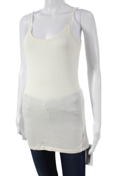 Velvet Women Ivory Cotton Camisole Scoop Neck Sleeveless Pullover Size L