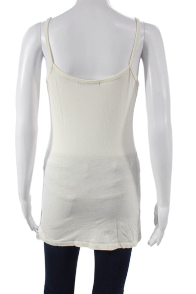 Velvet Women Ivory Cotton Camisole Scoop Neck Sleeveless Pullover Size L