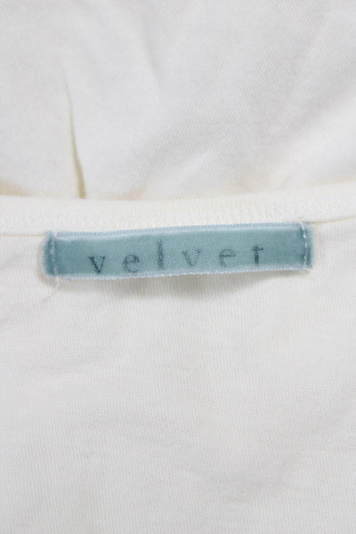 Velvet Women Ivory Cotton Camisole Scoop Neck Sleeveless Pullover Size L