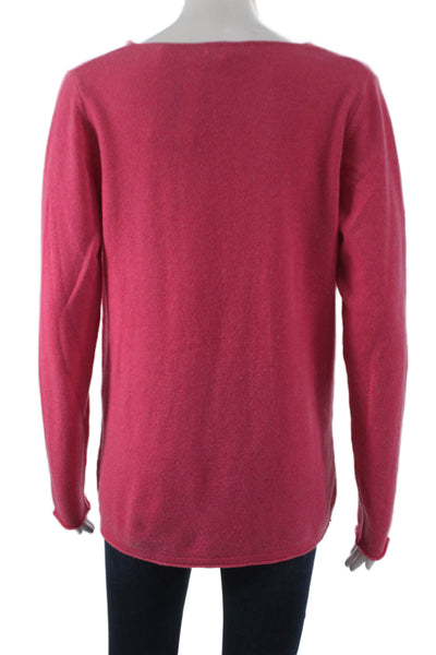 Kinross Cashmere Women Pullover Sweater Pink Cowl Neck Size M