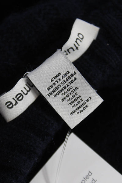 Autumn Cashmere Womens Cashmere Pullover Sweater Blue Round Neck Size XS