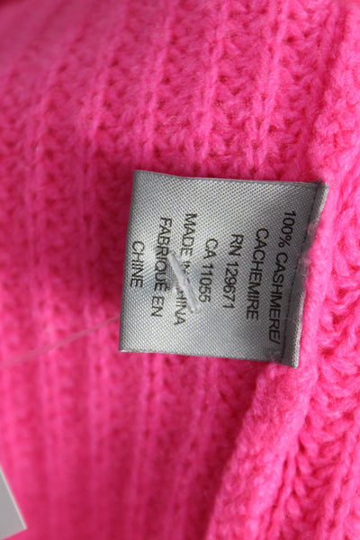 360 Sweater Womens Cashmere Boat Neck Pullover Sweater Pink Long Sleeve Size S