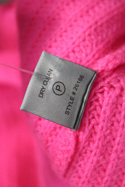 360 Sweater Womens Cashmere Boat Neck Pullover Sweater Pink Long Sleeve Size S