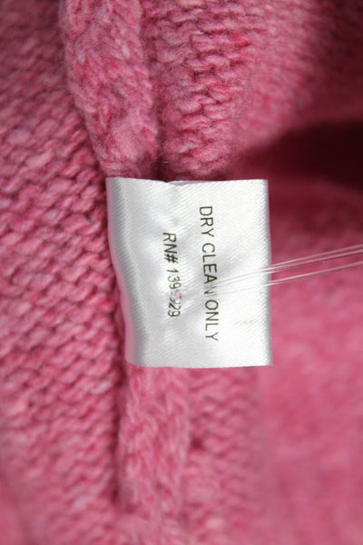 Adam Lippes Women Pullover Sweater Merino Wool Crewneck Longsleeve Pink Size XS