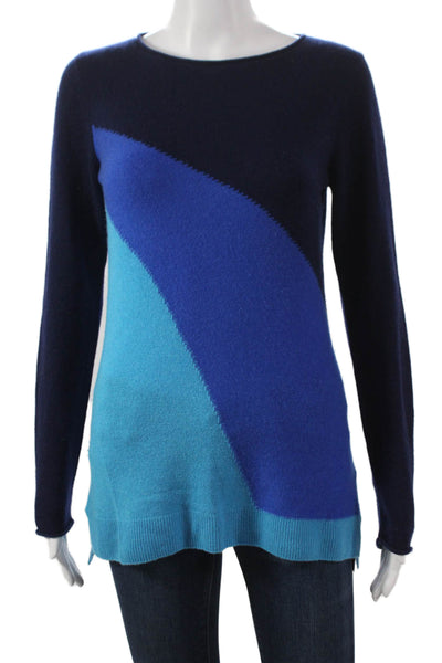 Kinross Cashmere Womens Tunic Multicolor Boatneck Long Sleeve Size S