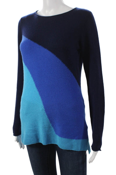 Kinross Cashmere Womens Tunic Multicolor Boatneck Long Sleeve Size S