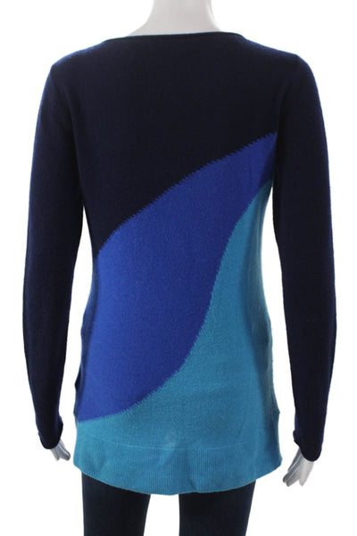 Kinross Cashmere Womens Tunic Multicolor Boatneck Long Sleeve Size S