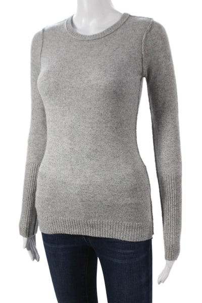 Autumn Cashmere Womens Crewneck Pullover Sweater Gray 100% Cashmere Size XS