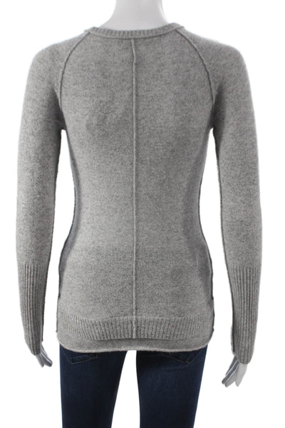 Autumn Cashmere Womens Crewneck Pullover Sweater Gray 100% Cashmere Size XS