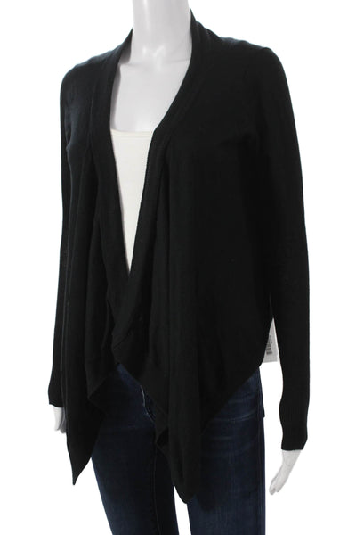 Elie Tahari Womens Cardigan Black V-Neck 85% Silk Long Sleeve Size M