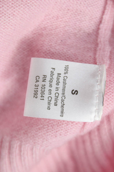Kier + J Womens Pink Cashmere V-Neck Cardigan Long Sleeve Size S