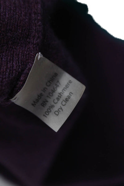 Kinross Cashmere Women Purple 100%Cashmere Scoop Neck Sleeveless Pullover Size M