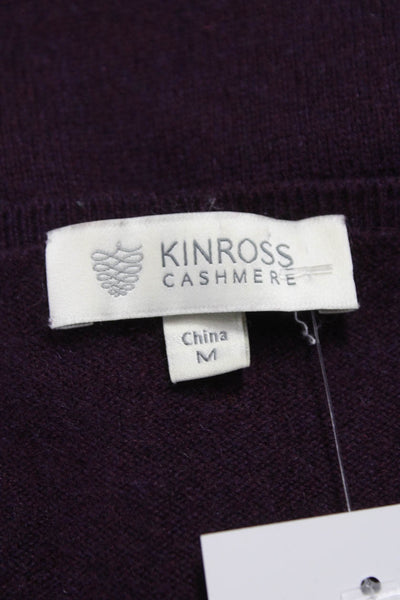 Kinross Cashmere Women Purple 100%Cashmere Scoop Neck Sleeveless Pullover Size M