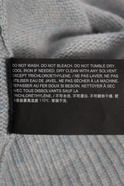 Theory Women Pullover Turtleneck 100% Cashmere Blue Long Sleeve Size S