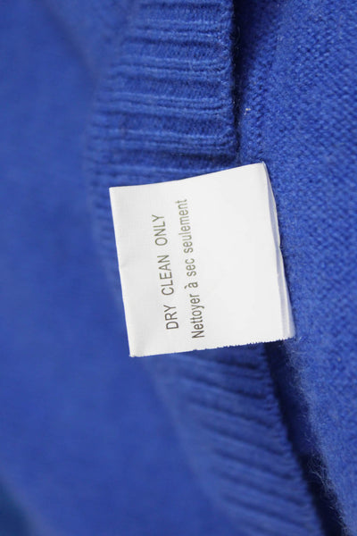 Kier + J Womens Cashmere Crew Neck Pullover Sweater Blue Long Sleeve Size S