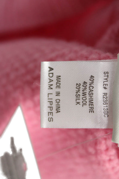 Adam Lippes Women Turtleneck Pullover Sweater Pink Cashmere Blend Size S