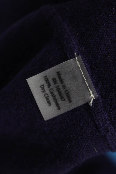 Kinross Cashmere Womens V-Neck Pullover Purple Long Sleeve Size S