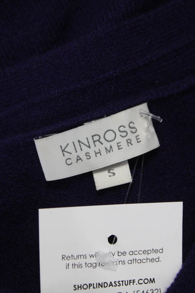 Kinross Cashmere Womens V-Neck Pullover Purple Long Sleeve Size S