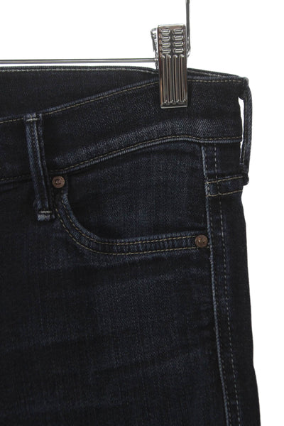 Mother Womens Skinny Jeans Blue Cotton Blend High Rise Size 26