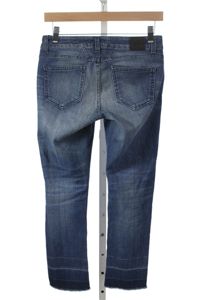 Closed Womens Jeans Ankle Mid-Rise Blue Button Cotton Size 25