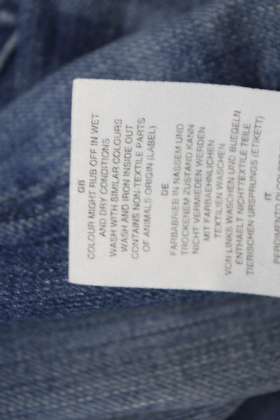 Closed Womens Jeans Ankle Mid-Rise Blue Button Cotton Size 25
