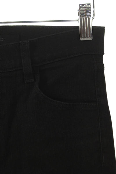 J Brand Womens Skinny Black Jeans Mid Rise 27in Inseam Size 24