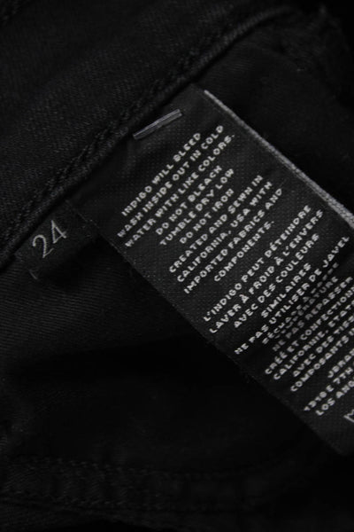 J Brand Womens Skinny Black Jeans Mid Rise 27in Inseam Size 24
