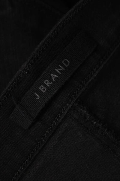 J Brand Womens Skinny Black Jeans Mid Rise 27in Inseam Size 24