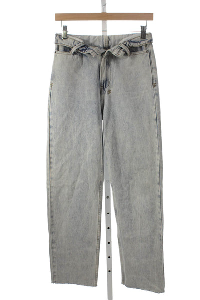 Ksubi Women Straight Jeans Blue Mid-Rise 28in 100% Cotton Size 25