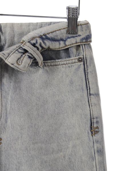 Ksubi Women Straight Jeans Blue Mid-Rise 28in 100% Cotton Size 25
