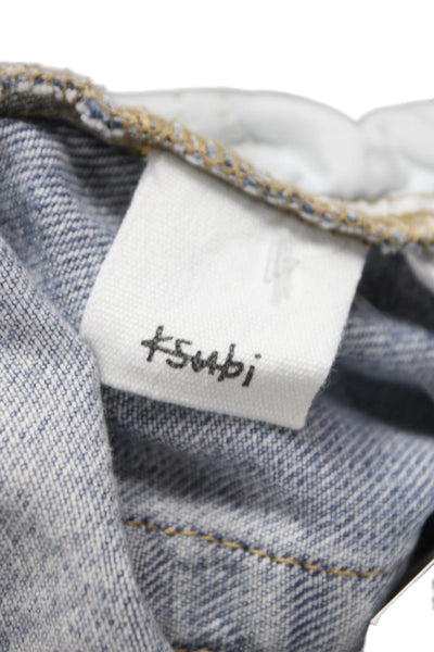 Ksubi Women Straight Jeans Blue Mid-Rise 28in 100% Cotton Size 25