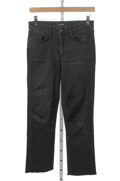 Joes Women Straight Jeans High Waist Black Cotton Blend Size 25