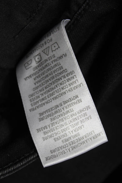 Joes Women Straight Jeans High Waist Black Cotton Blend Size 25
