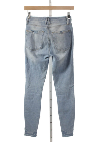 Good American Womens Skinny Mid Rise Blue Jeans Size 24